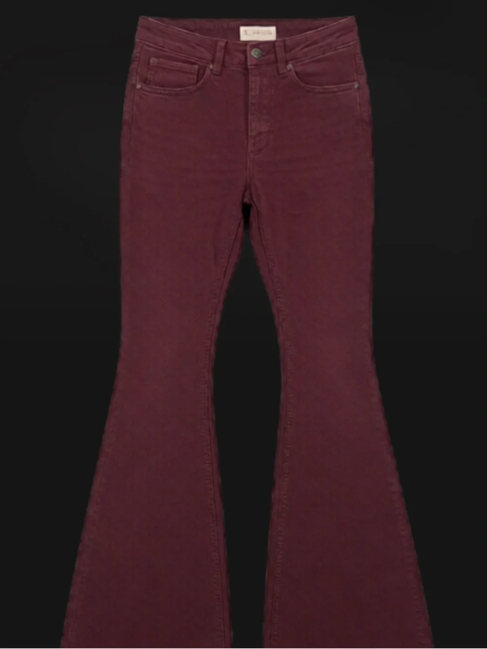 Shyanne Maroon Flare Jeans - Picture 1 of 3
